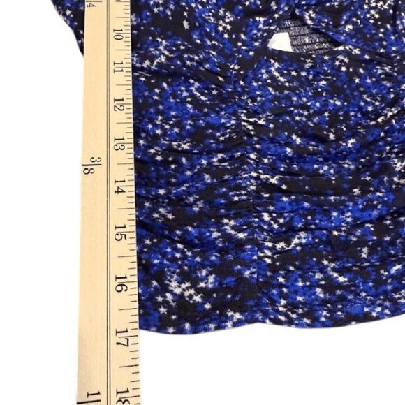 NWT Urban Outfitters Juliana Ruched Crop Peekaboo Stretch Blue Black Size Small - Picture 10 of 12